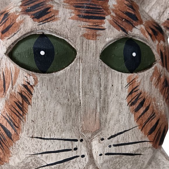 Boyds Collection Wood Carved Calico Cat signed J. Dudley - Picture 8 of 10